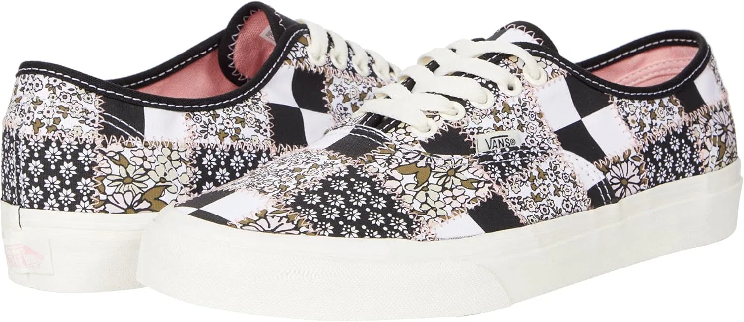 Кроссовки Vans Vans Authentic Low Cut Skateboard Floral Patchwork Rare VN0A5HZS9FY VANS(バンズ), Patchwork Floral Multi Marshmallow