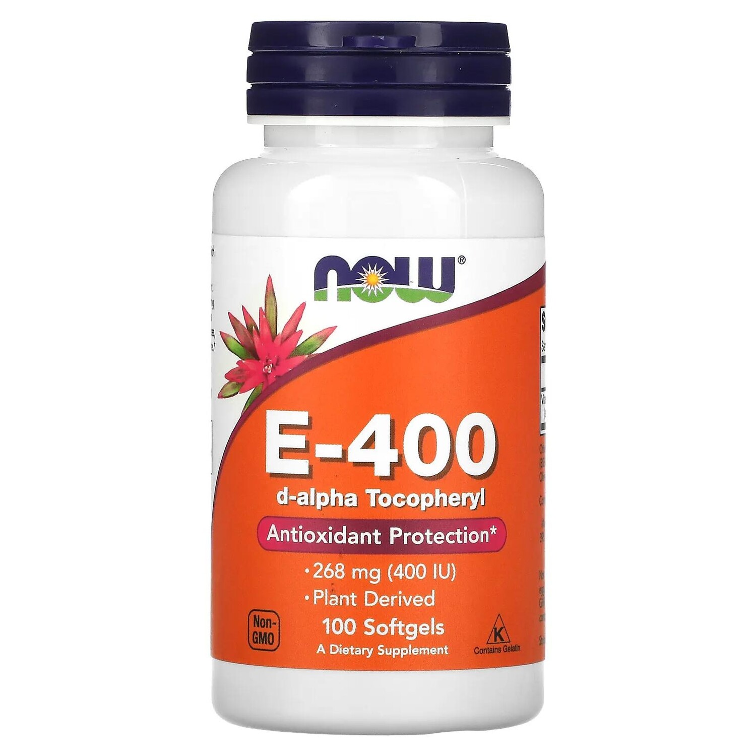 

Now Foods Е-400 (d-альфа-токоферил) 100 софтгелей