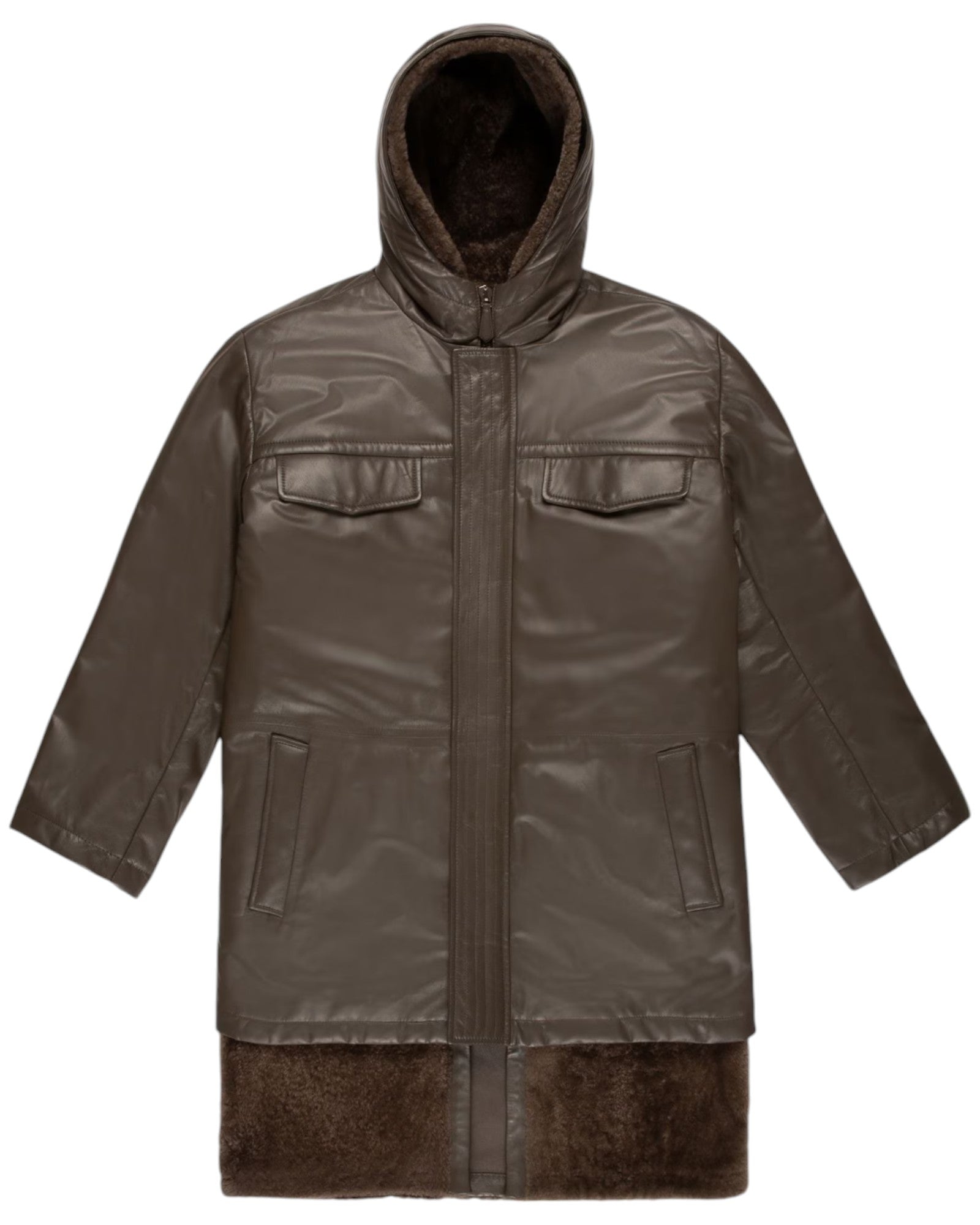

Bally 6302043 Мужское кожаное пальто Militi коричневого цвета