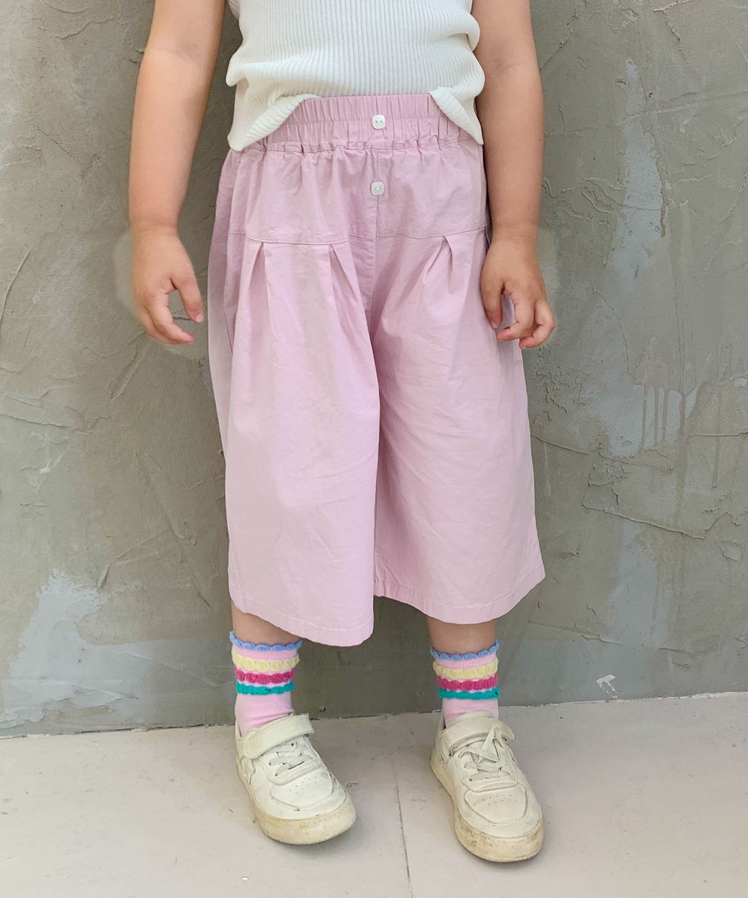 Широкие штаны с защипами Aimoha Kids, pink