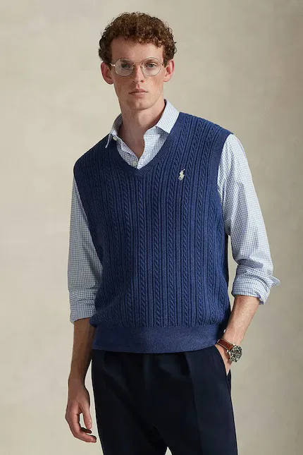Жилет из хлопка Polo Ralph Lauren, синий