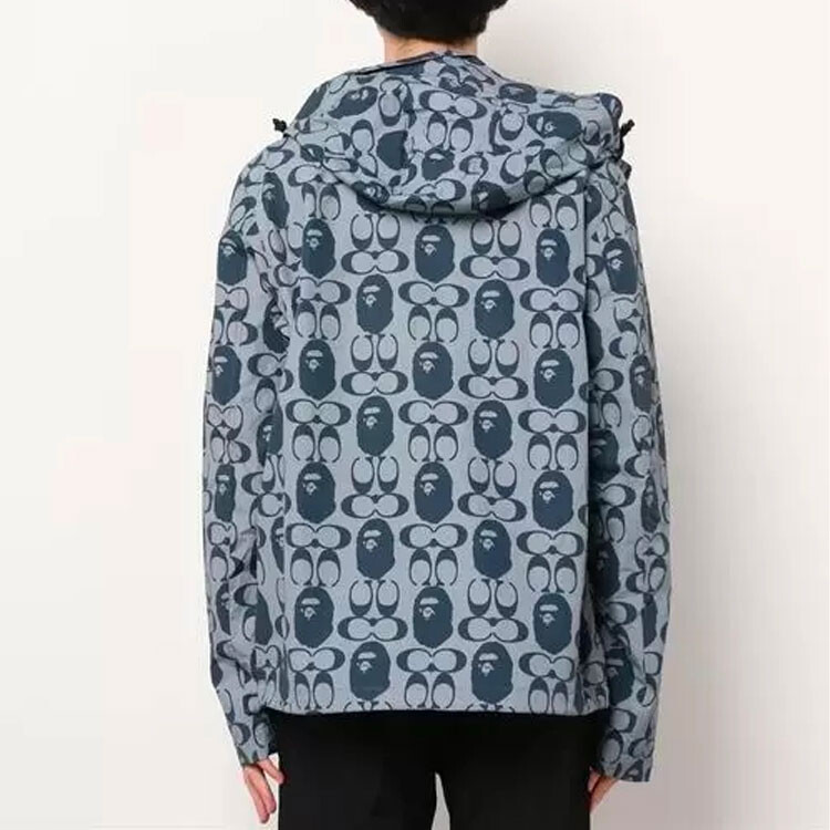 Мужская куртка Bape X Coach Collaboration темно-синего цвета A Bathing Ape, темно-синий — фото 3