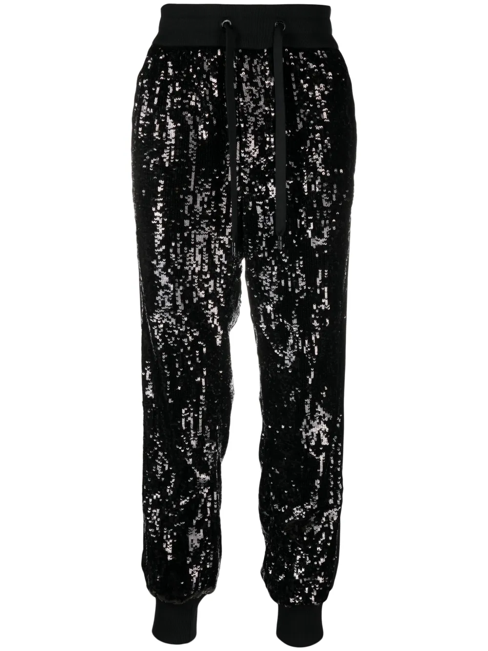 

Брюки с пайетками DOLCE & GABBANA, черный