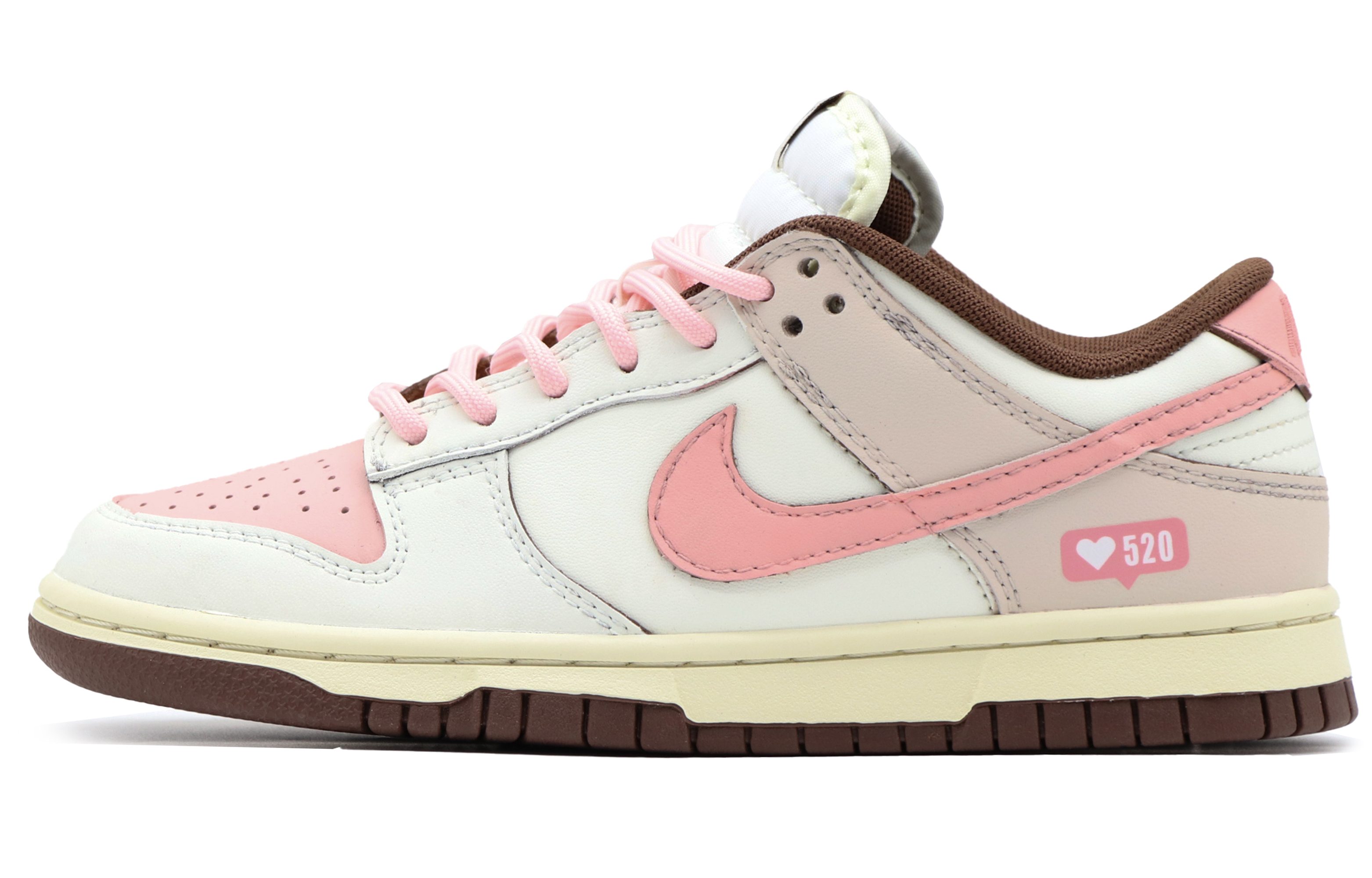 

Кроссовки Nike Dunk Skateboard Shoes Women's Low-Top Pink White, розовый