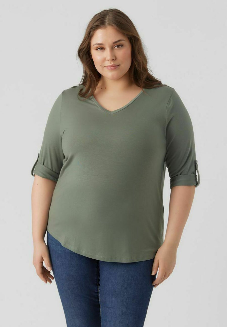 

Футболка с длинным рукавом CURVE OBERTEIL Vero Moda Curve, цвет Laurel Wreath