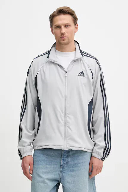 Куртка короткая с принтом Adidas Originals, серый