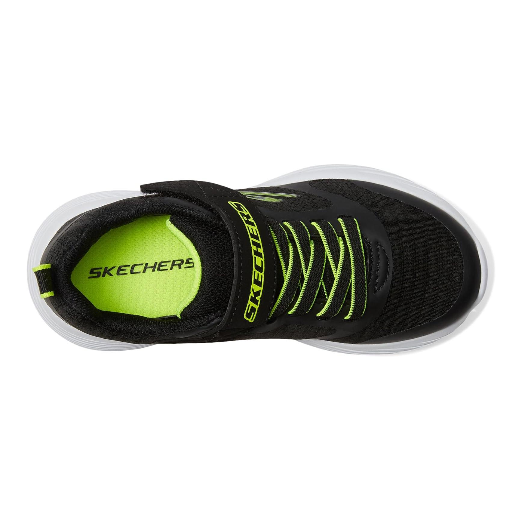 Мальчиковые дышащие и легкие повседневные детские кроссовки Kids' Skechers Kids, черный/желтый — фото 2