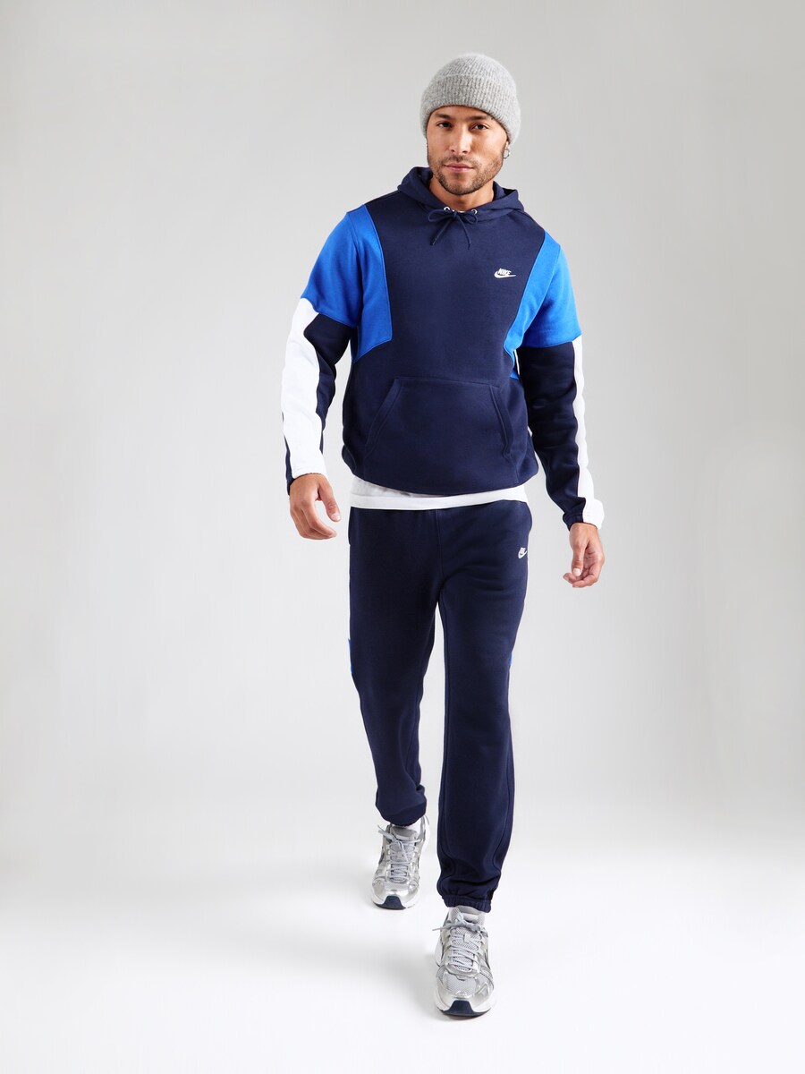 Спортивный костюм Nike Sportswear CLUB FLEECE, темно-синий/неоново-синий — фото 3