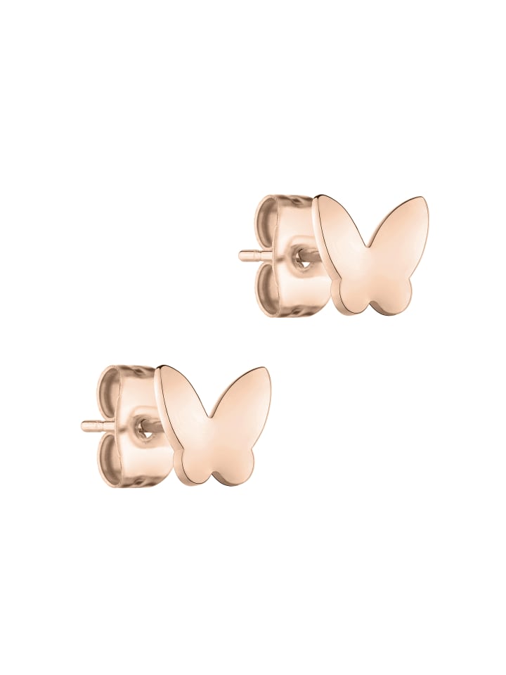 

Cool Time Серьги «Крутая бабочка» из розового золота