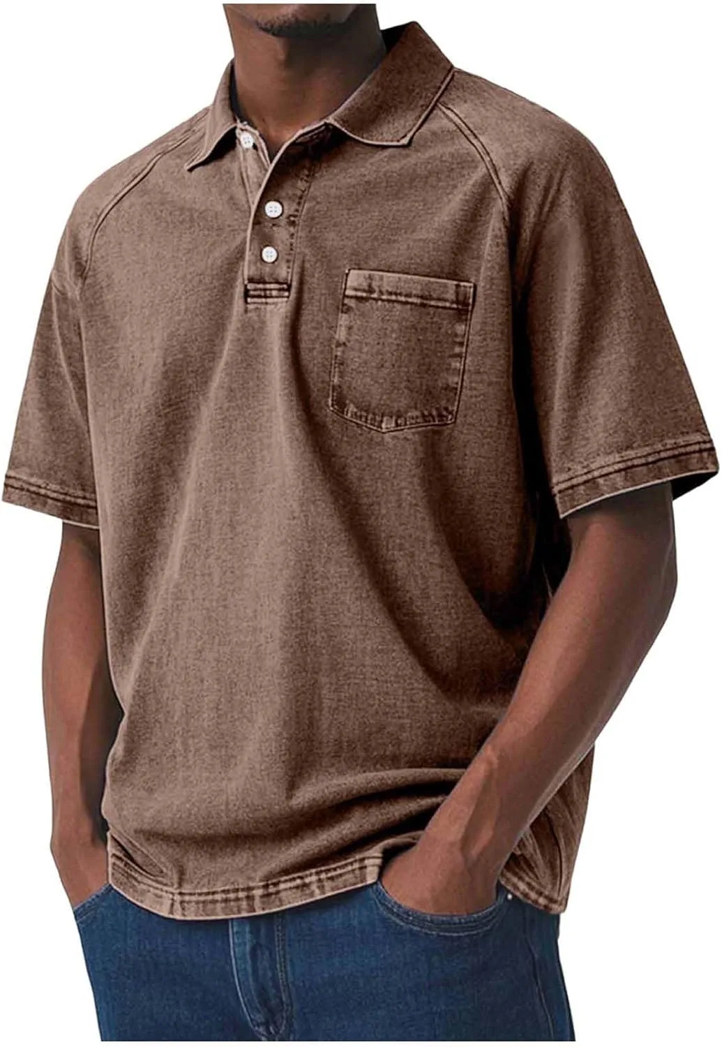 

Мужская легкая хлопковая футболка casual с коротким рукавом