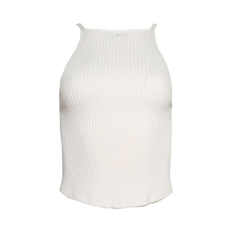

Топ Courrèges Circle Rib Knit Top, White