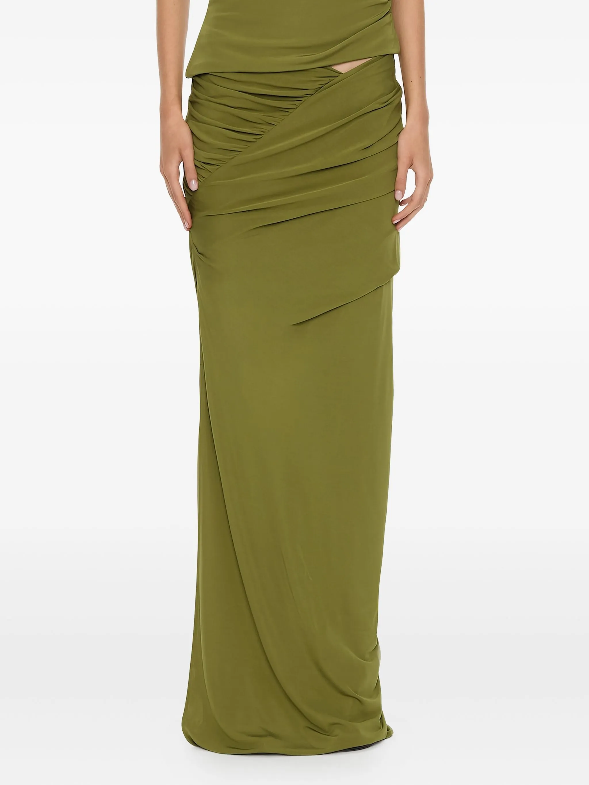 

Юбка макси Christo с драпировкой Christopher Esber, зеленый