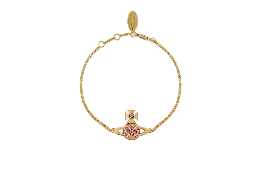 

Vivienne Westwood Crystal, браслет из латуни для женщин Gold