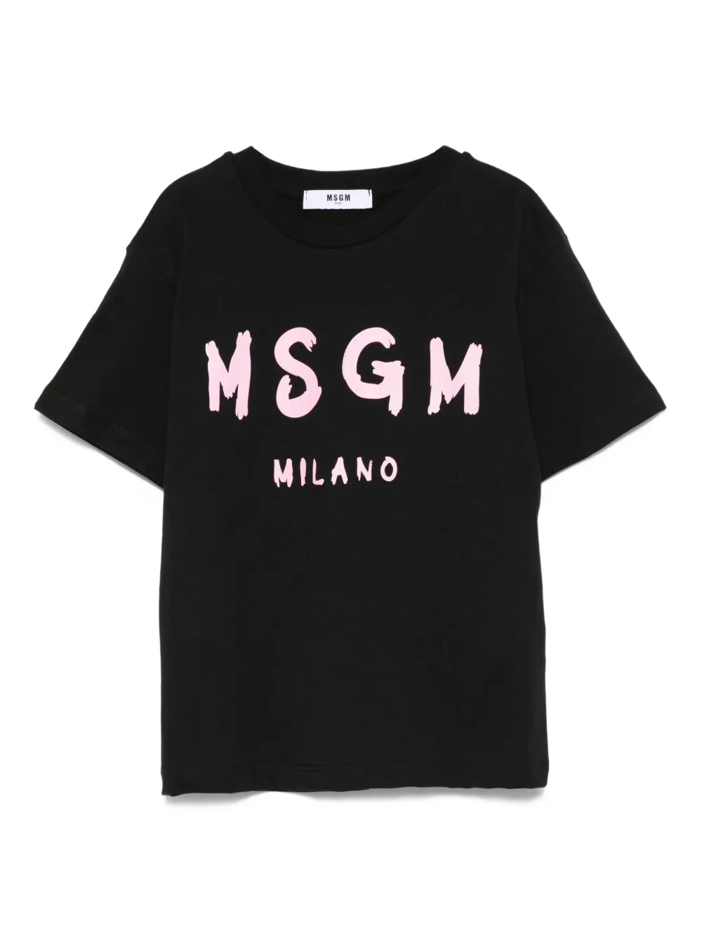 

Футболка с круглым вырезом и логотипом MSGM Kids, черный