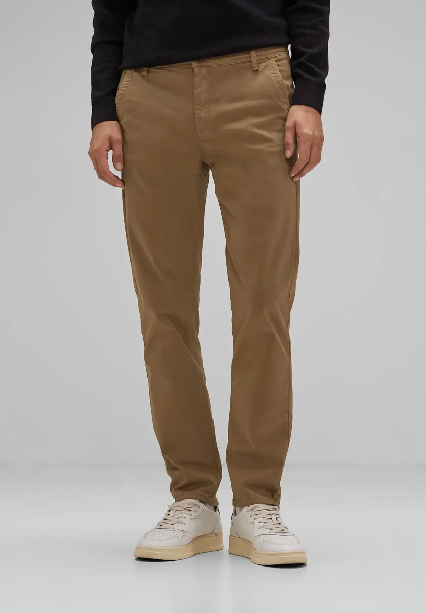

Брюки-чиносы STREET ONE MEN из хлопка с стрейчем, цвет Urban Brown