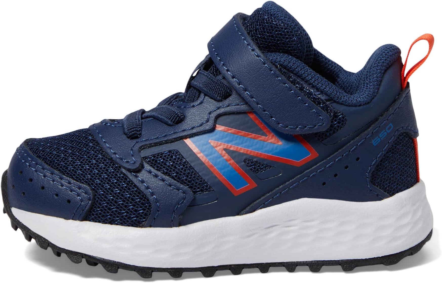 Кроссовки New Balance Kids Fresh Foam 650 Bungee Lace with Top Strap, NB Navy/Blue Oasis — фото 4