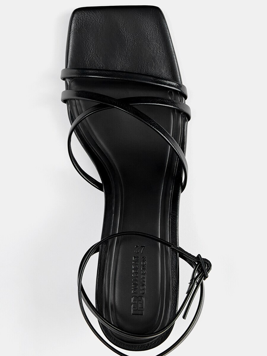 Сандалии Pull&Bear Strap Sandals, черный — фото 3