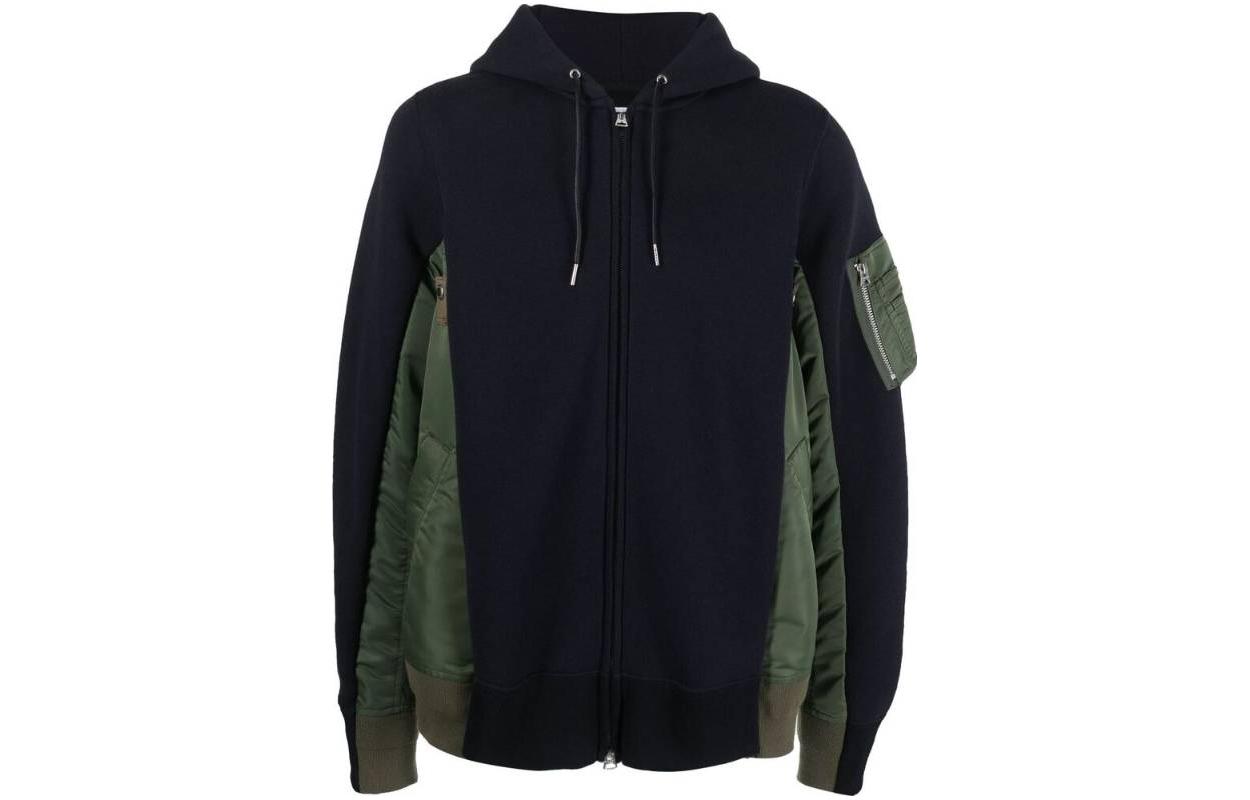 

Sacai Бомбер с капюшоном и панелями, Multicolor