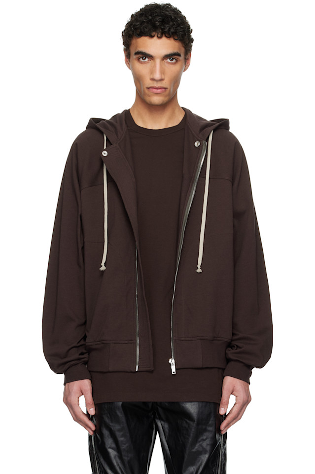 

Ветровка с капюшоном Hollywood Rick Owens, цвет mahogany