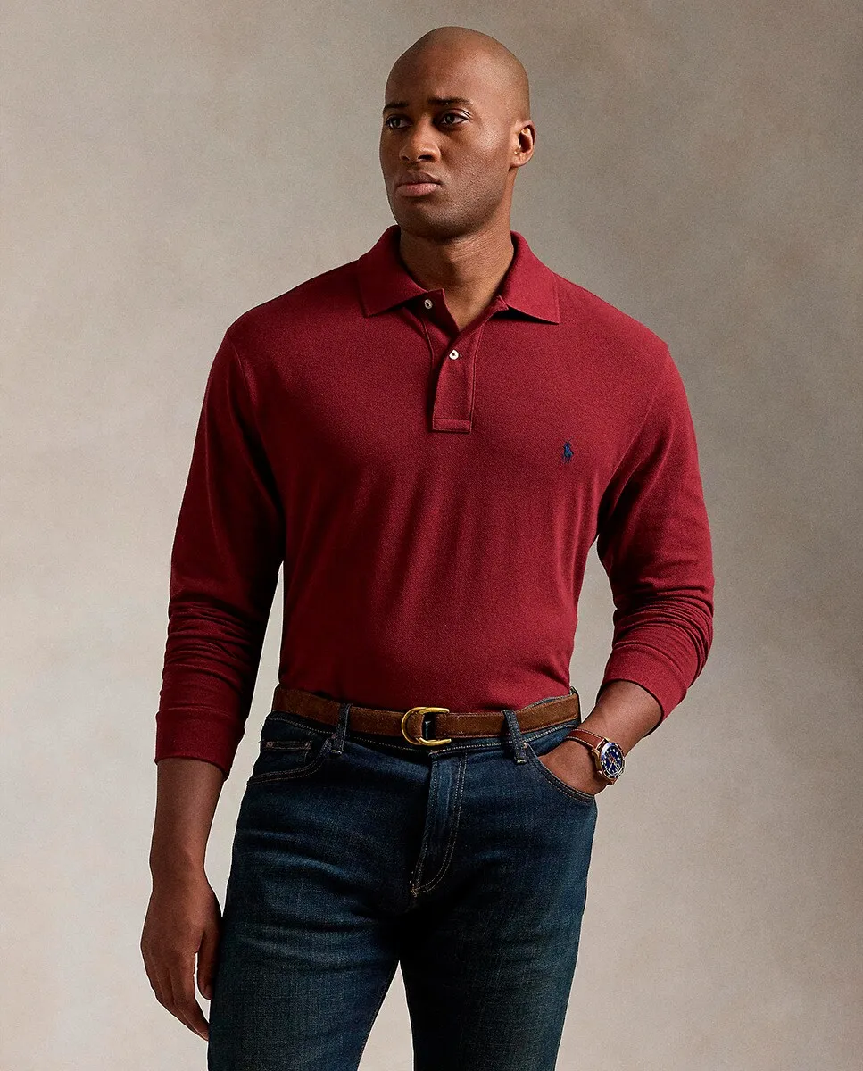 

Мужская рубашка-поло из хлопкового пике Classic, большие размеры Polo Ralph Lauren, цвет Rojo Granate