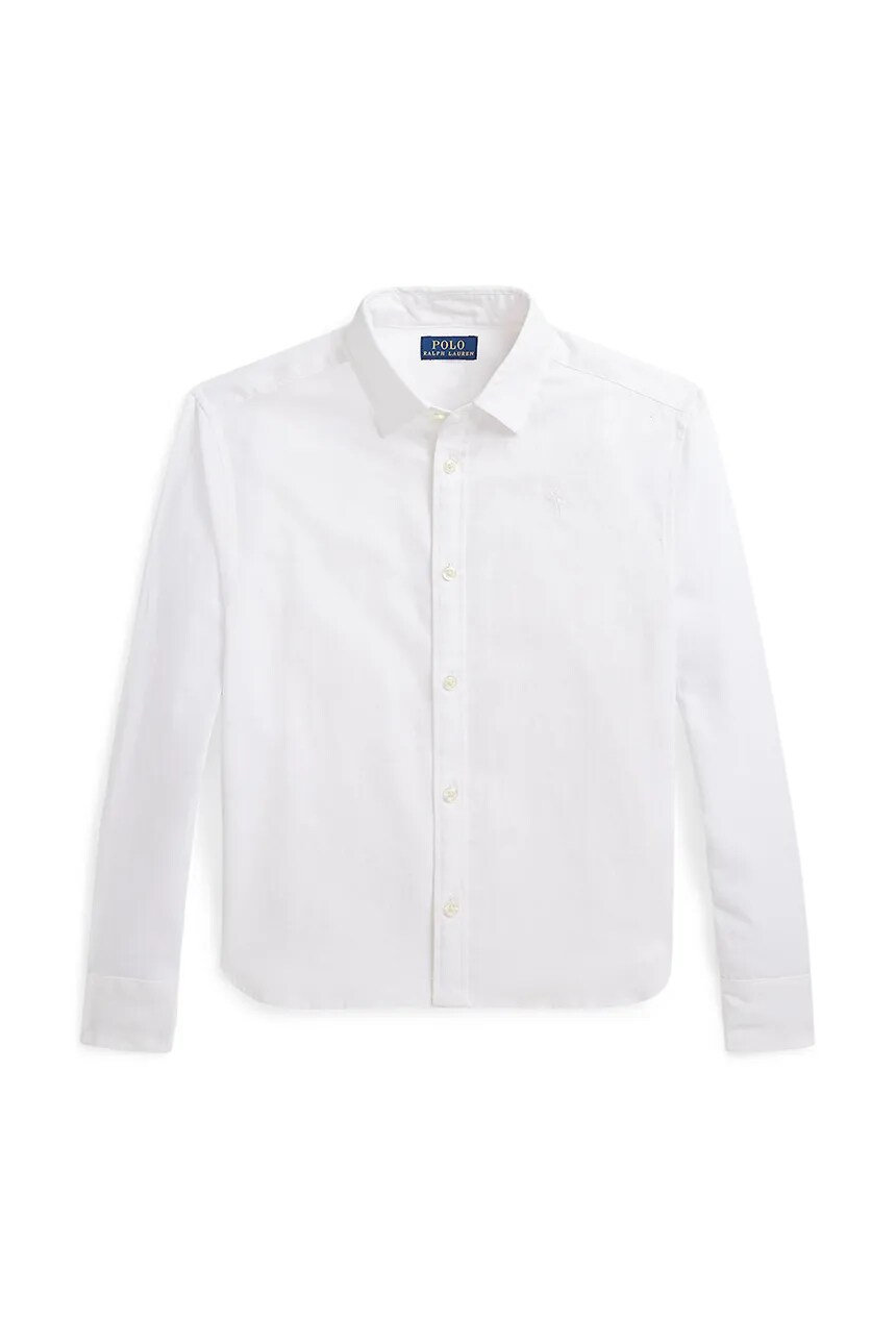 

Детская льняная рубашка Polo Ralph Lauren, белый