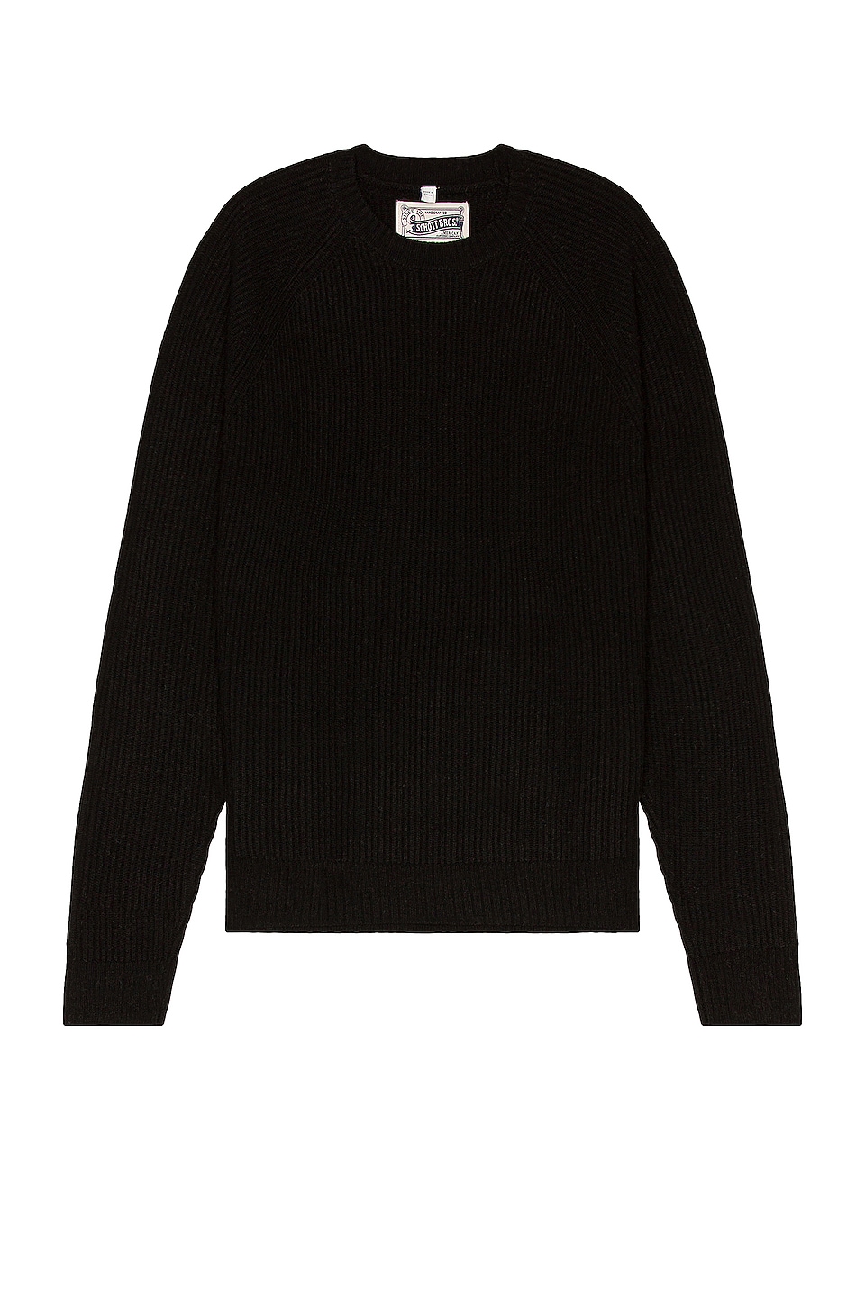 

Свитер Schott Ribbed Wool Crewneck, черный