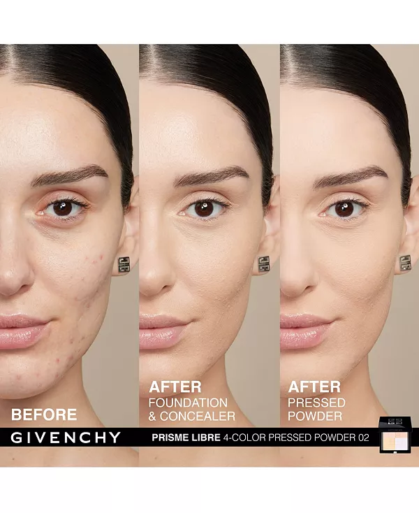Prisme libre ультра-размывающая и корректирующая цвет компактная пудра Givenchy, 02- satin blanc (for light complexions) — фото 4
