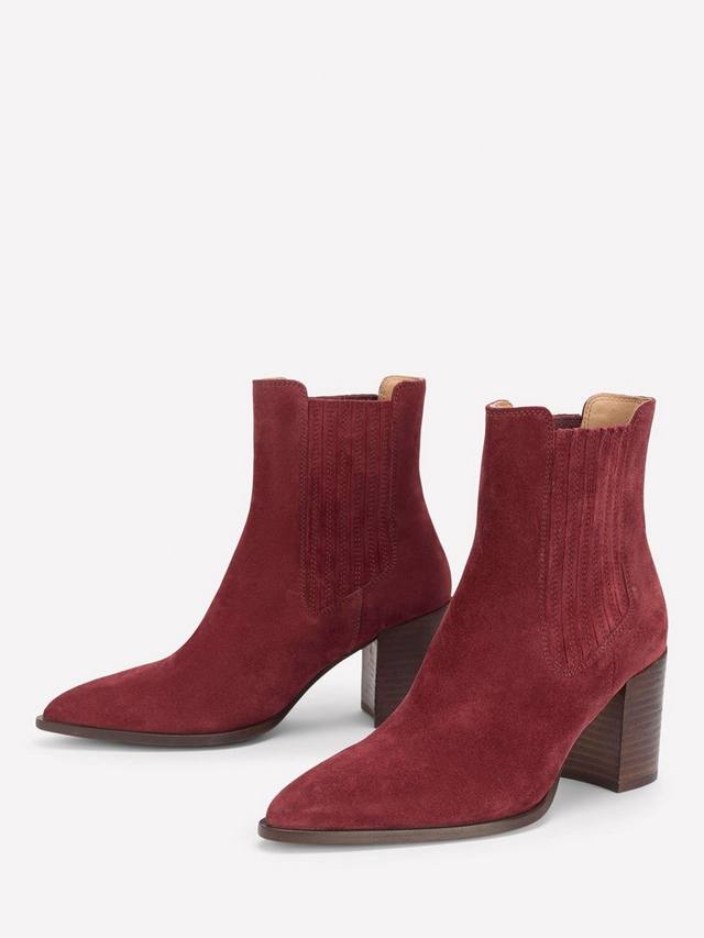Повседневные замшевые ботинки Point до щиколотки Boden, Oxblood — фото 2