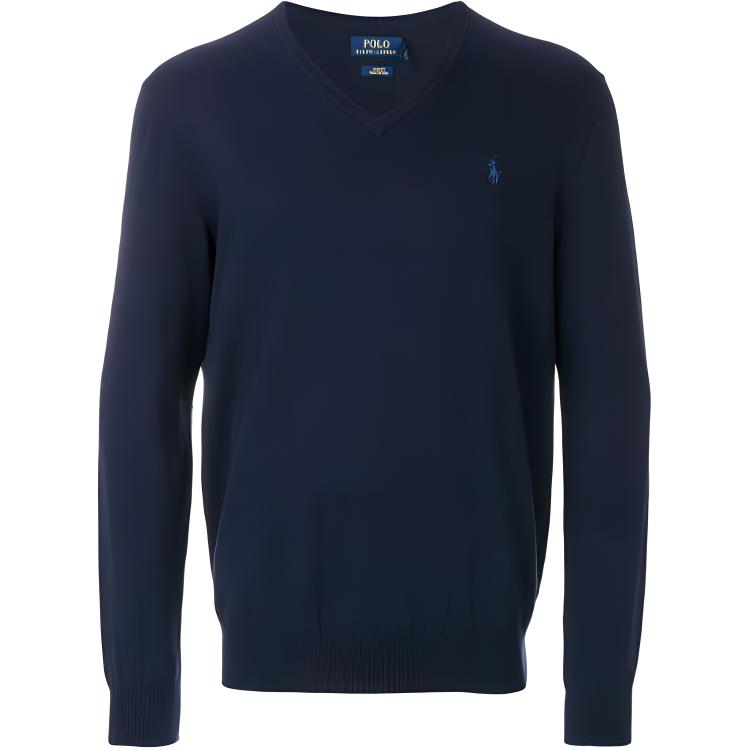 

Свитер с вышитым логотипом Polo Ralph Lauren, синий