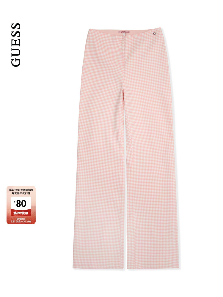 

Брюки женские Guess в клетку, розовый