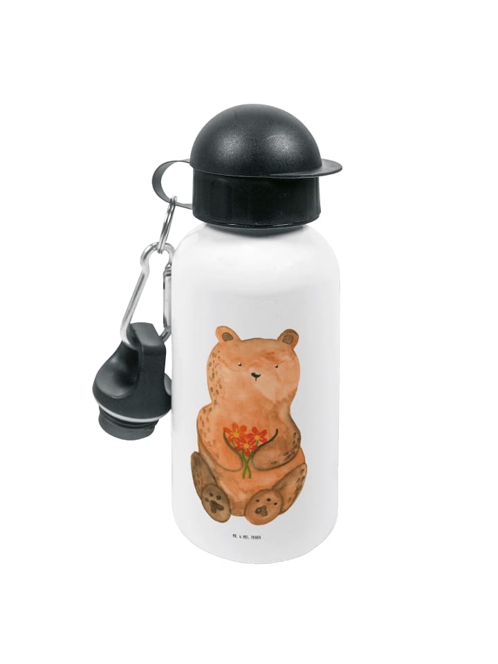 

Mr. & Mrs. Panda Бутылка для напитков в форме медведя, с дизайном, выражающим благодарность, без слогана, белого цвета