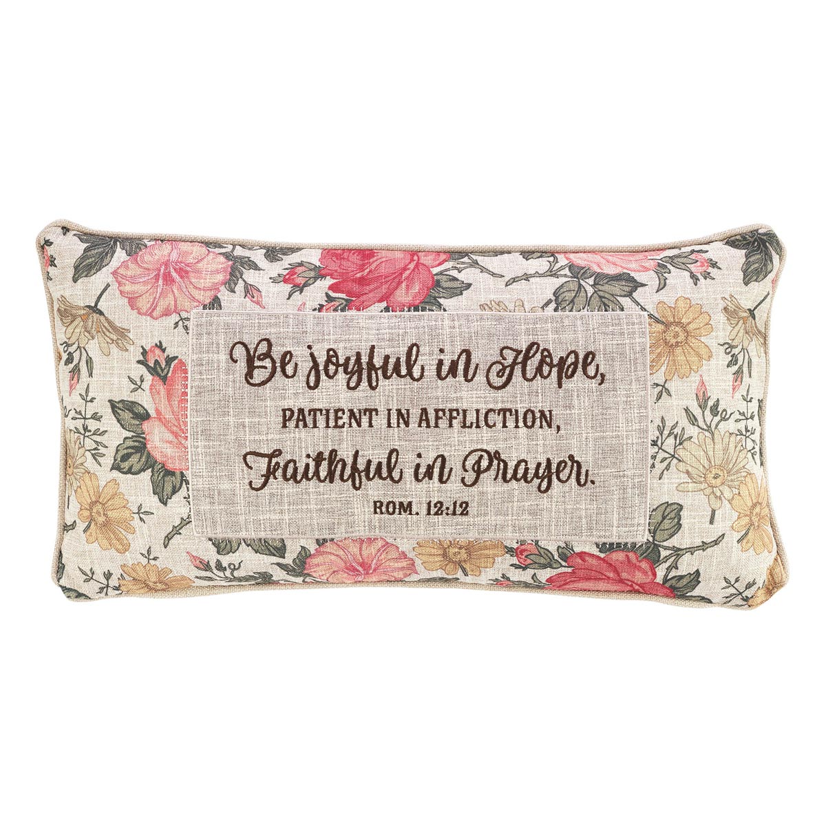 

Подушка Be Joyful Floral ROM Christian Art Gifts, разноцветный