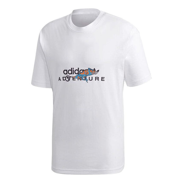 

Футболка originals adv graphic tee alphabet printing sports short sleeve white Adidas, белый
