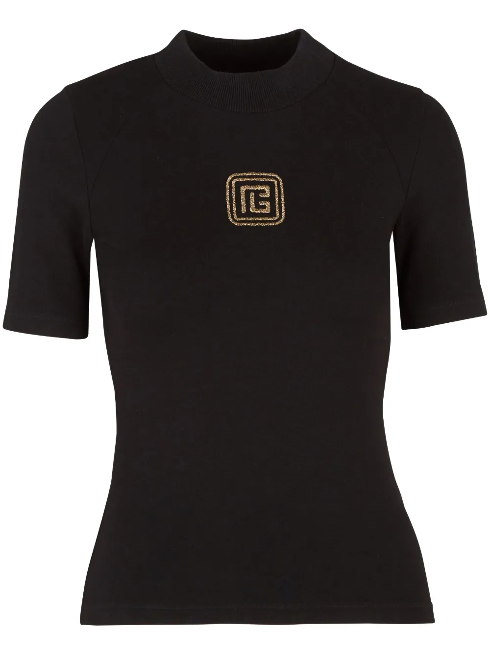

Футболка Retro с вышитым логотипом BALMAIN, черный
