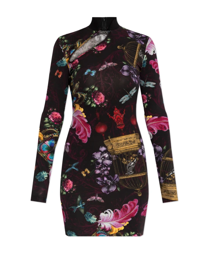 

Платье с цветочным мотивом Versace Jeans Couture, мультиколор