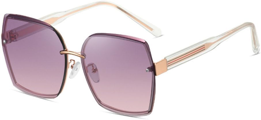 

Солнцезащитные очки для женщин с крупной оправой и градиентной металлической рамкой, летние дорожные солнцезащитные очки для мужчин с защитой от УФ-излучения UV400 MTZJH, 4