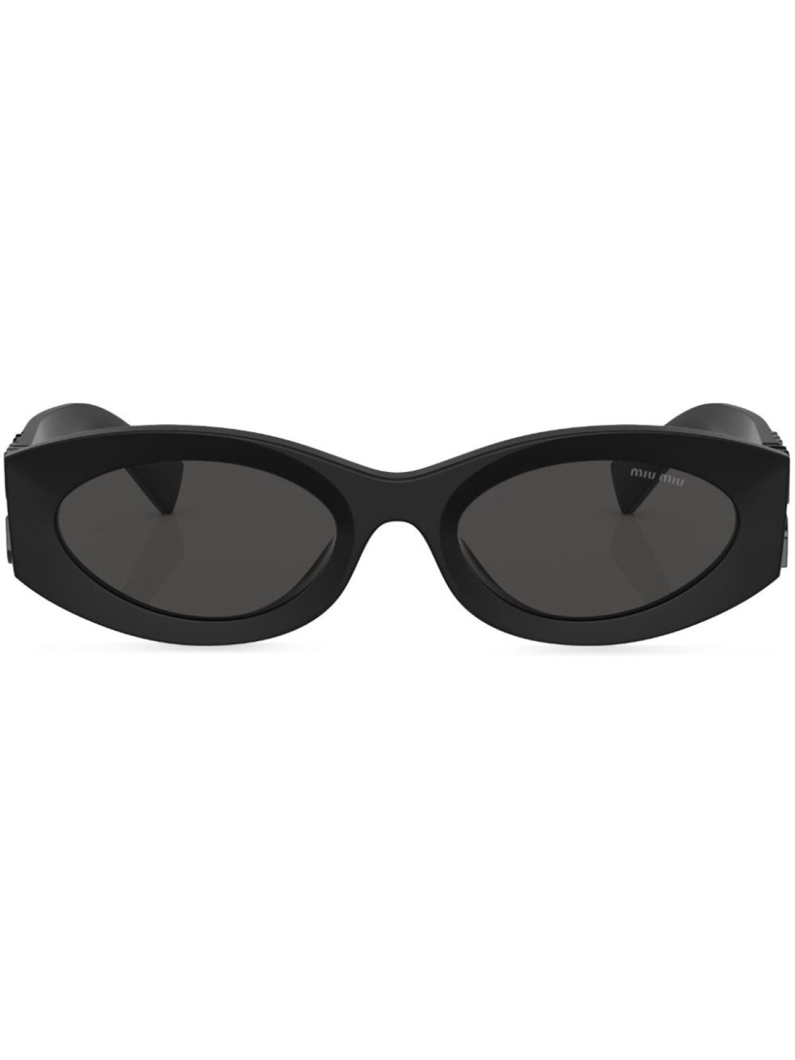 

Miu Miu Eyewear солнцезащитные очки Miu Glimpse в овальной оправе, черный