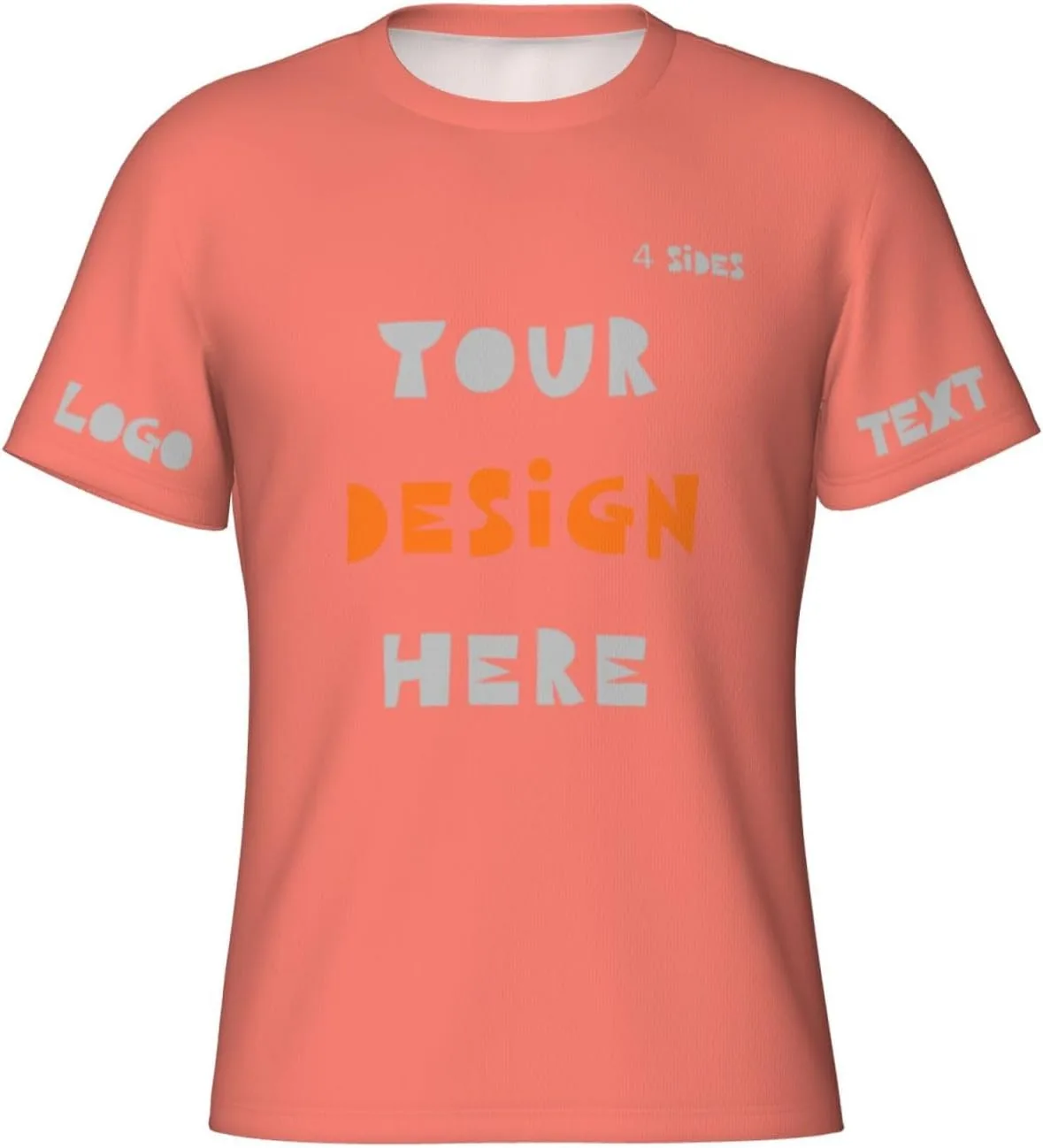 

Футболка с принтом на 4 сторонах