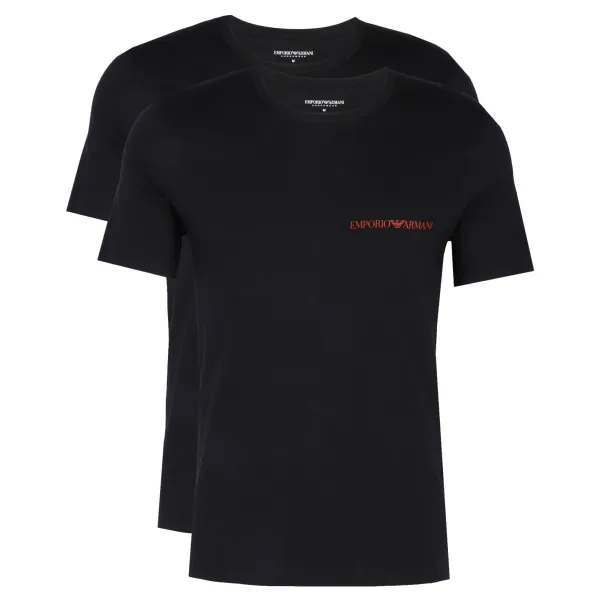 

Комплект из двух футболок приталенного кроя Emporio Armani, черный