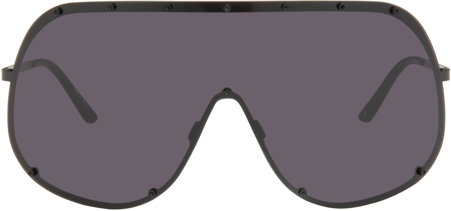 

Солнцезащитные очки Black Shield Rick Owens, черный/черный