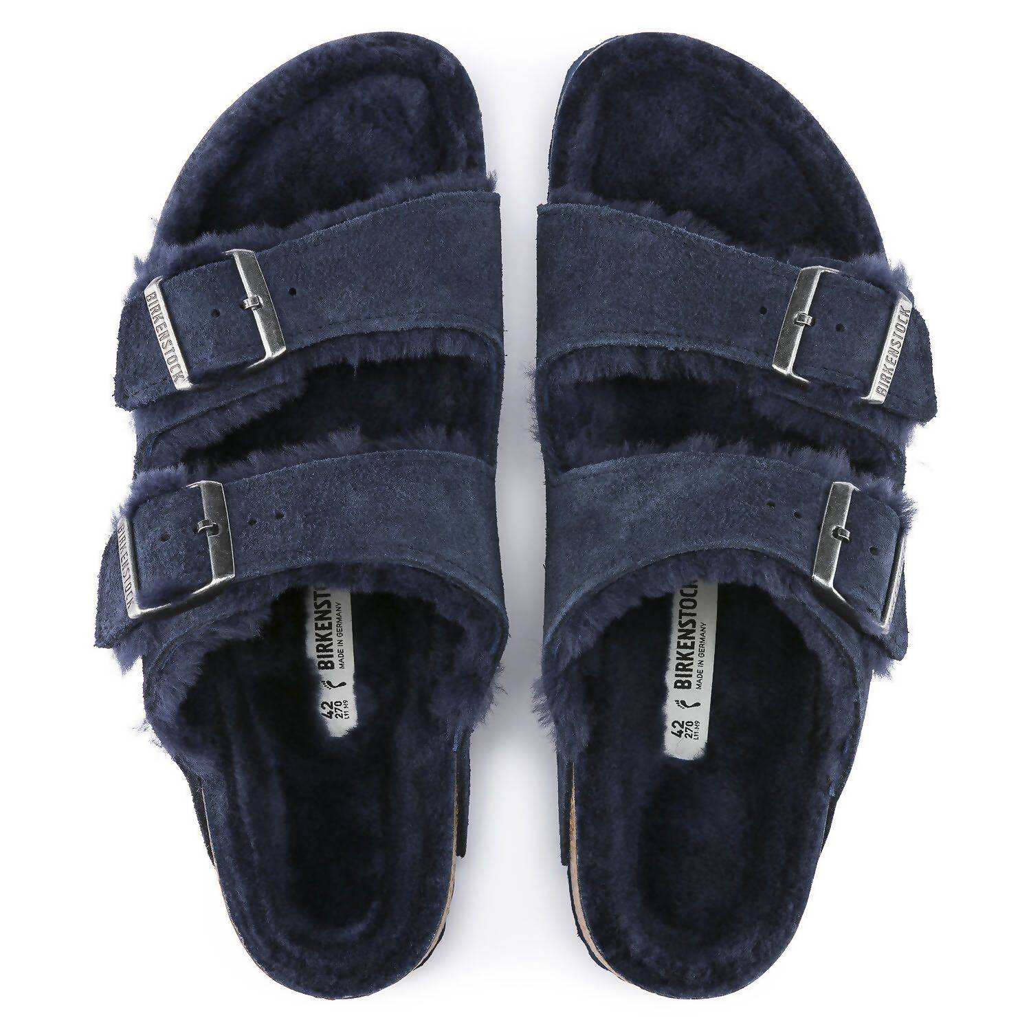 Women's Arizona Fur Shearling Sandal In Midnight Birkenstock, Midnight — фото 2