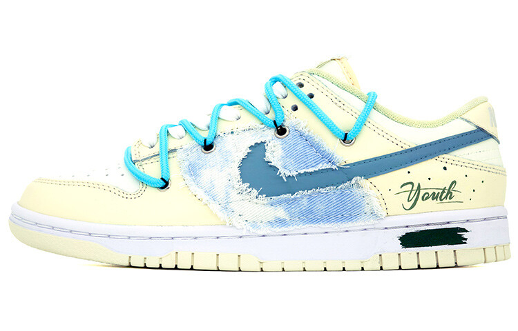 

Кроссовки Nike Dunk Skateboard Shoes Men Low-Top Blue/Beige/White