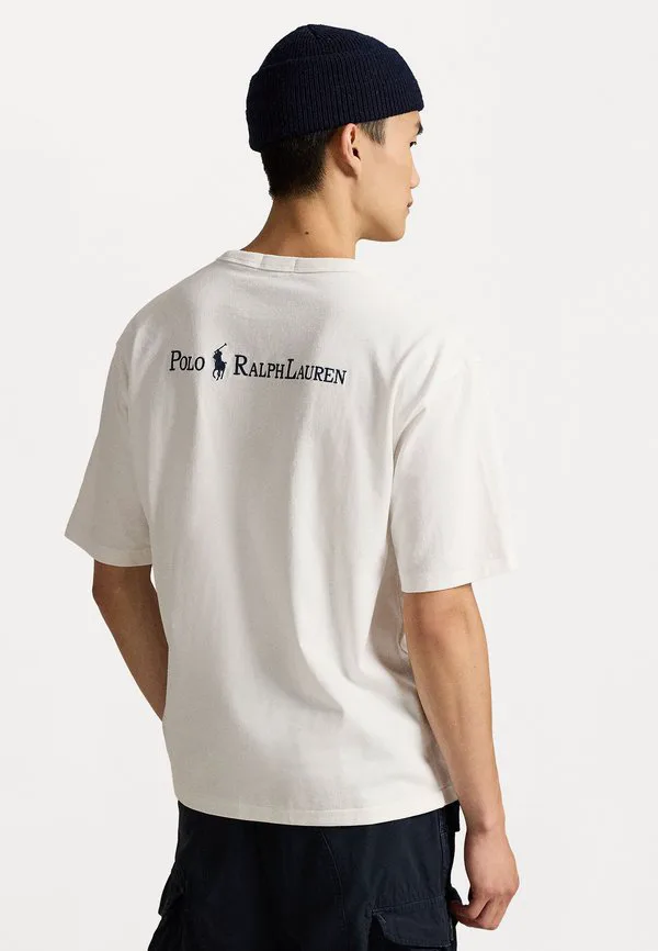Футболка свободного кроя с логотипом и принтом. Polo Ralph Lauren, Deckwash White — фото 3