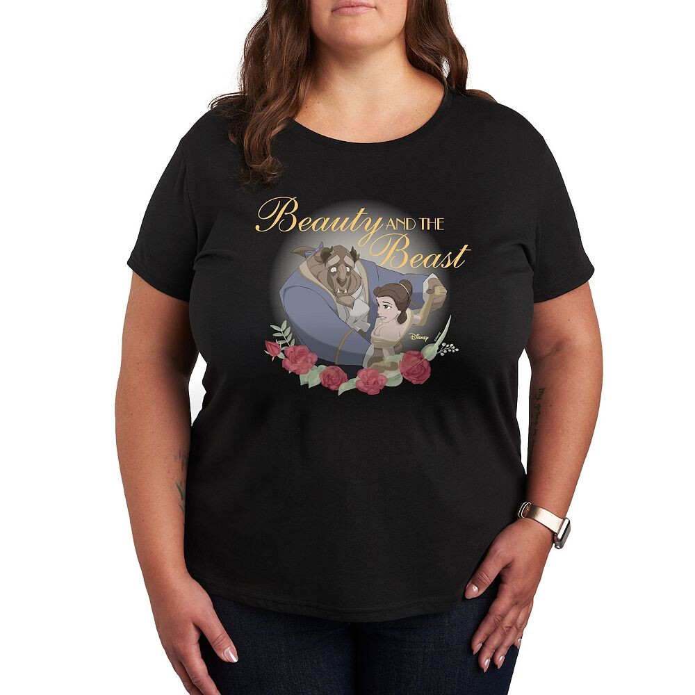 

Футболка с рисунком Disney's Beauty and the Beast Plus Roses, черный