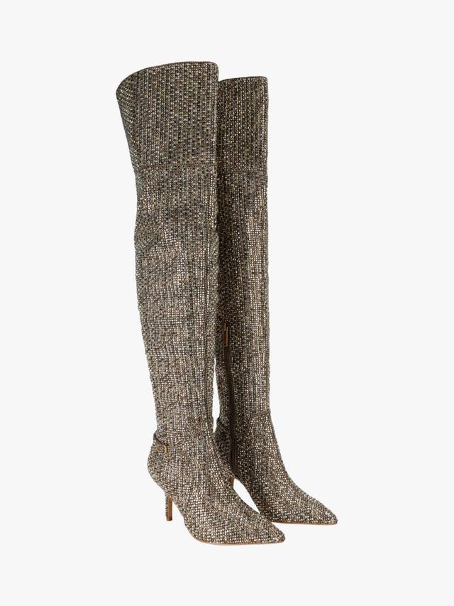 Ботинки Mayfair до колена с заостренным носком Kurt Geiger London, Beige — фото 3