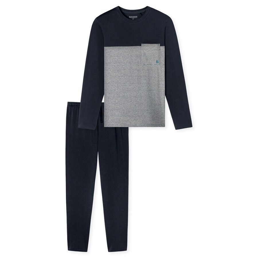 

Длинная пижама SCHIESSER Long Pajamas, морской синий