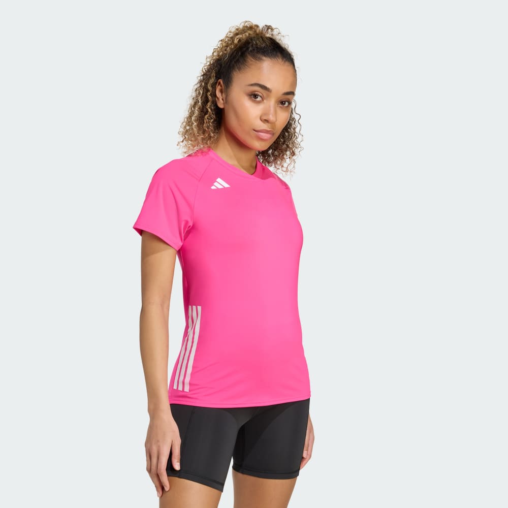 Джерси Adidas HILO Short Sleeve Volleyball Jersey, цвет Team Shock Pink 2 — фото 3