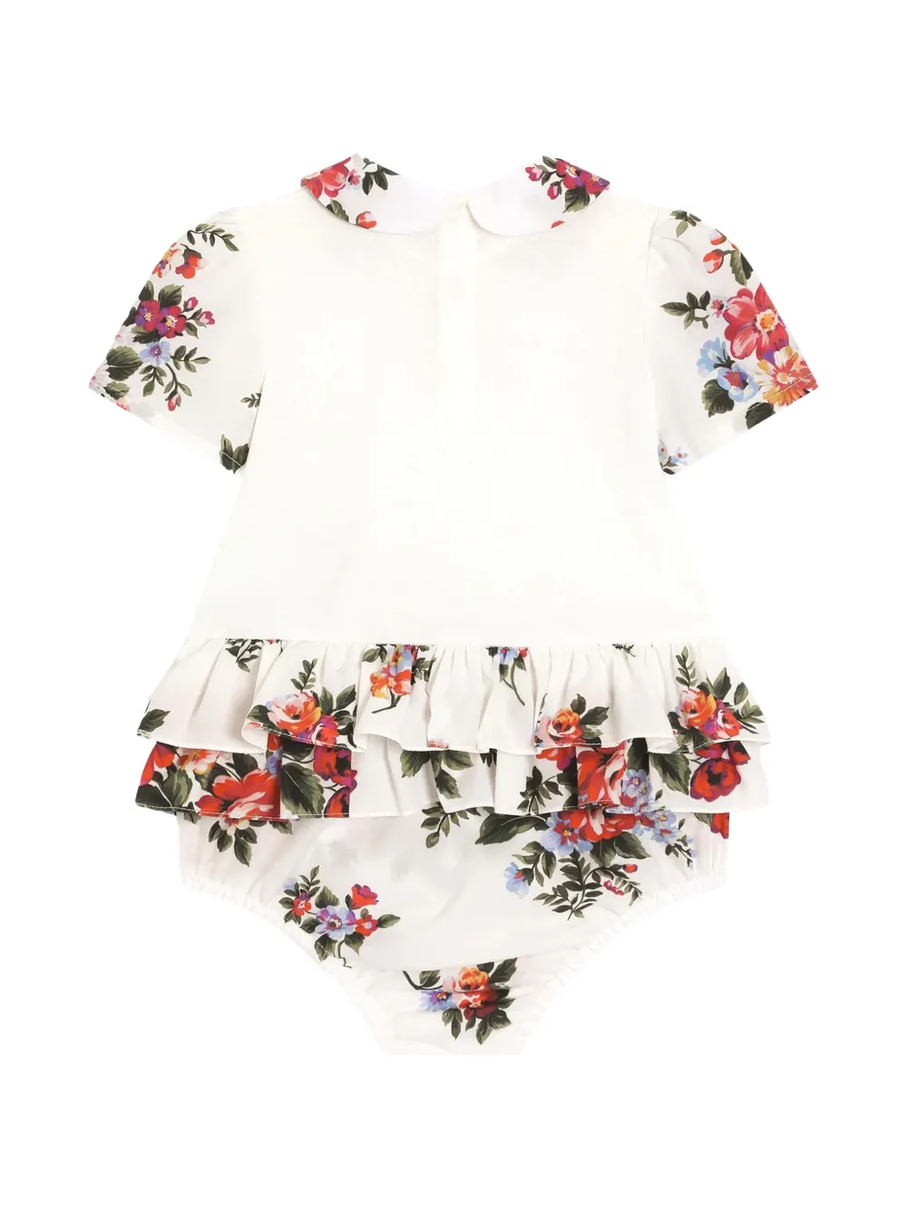 Боди с букетным принтом Dolce & Gabbana Kids, белый — фото 2