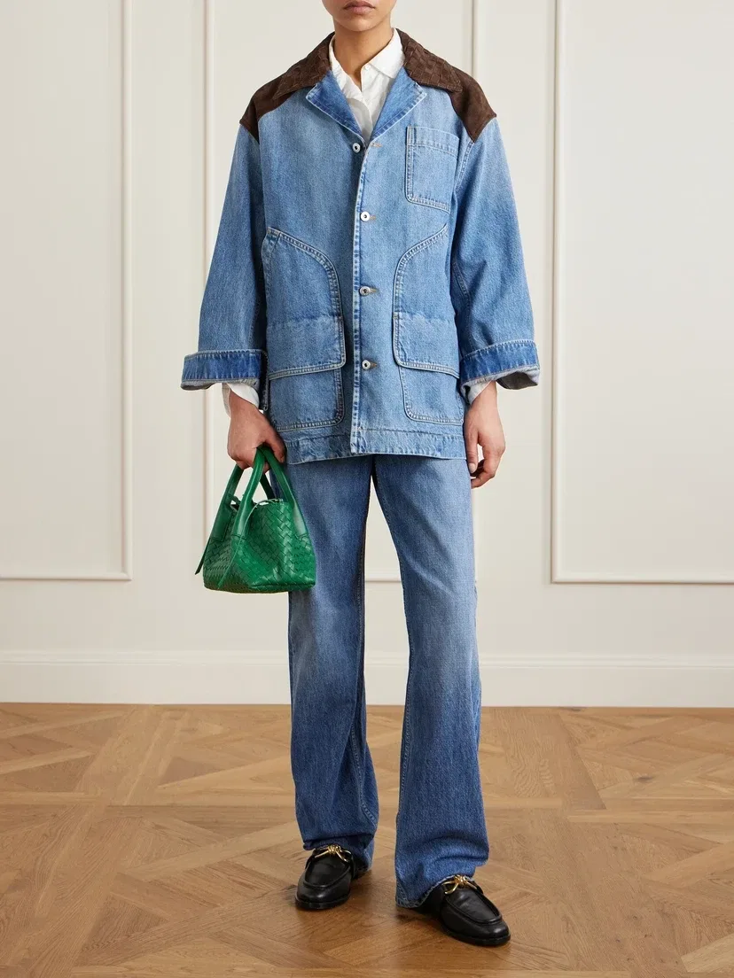 Сумка-тоут Pinacoteca small Intrecciato из кожи BOTTEGA VENETA, бирюзовый — фото 3
