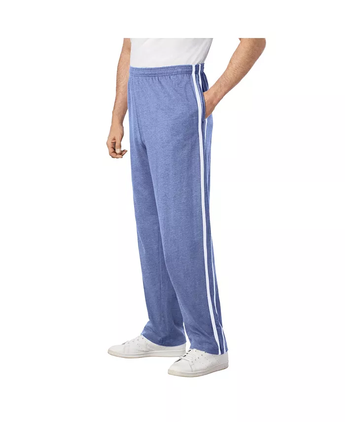 

Большие и высокие полосатые легкие спортивные штаны Kingsize, синий